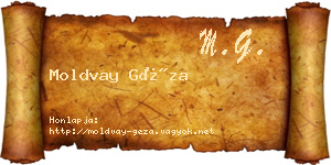 Moldvay Géza névjegykártya