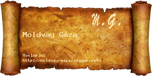 Moldvay Géza névjegykártya